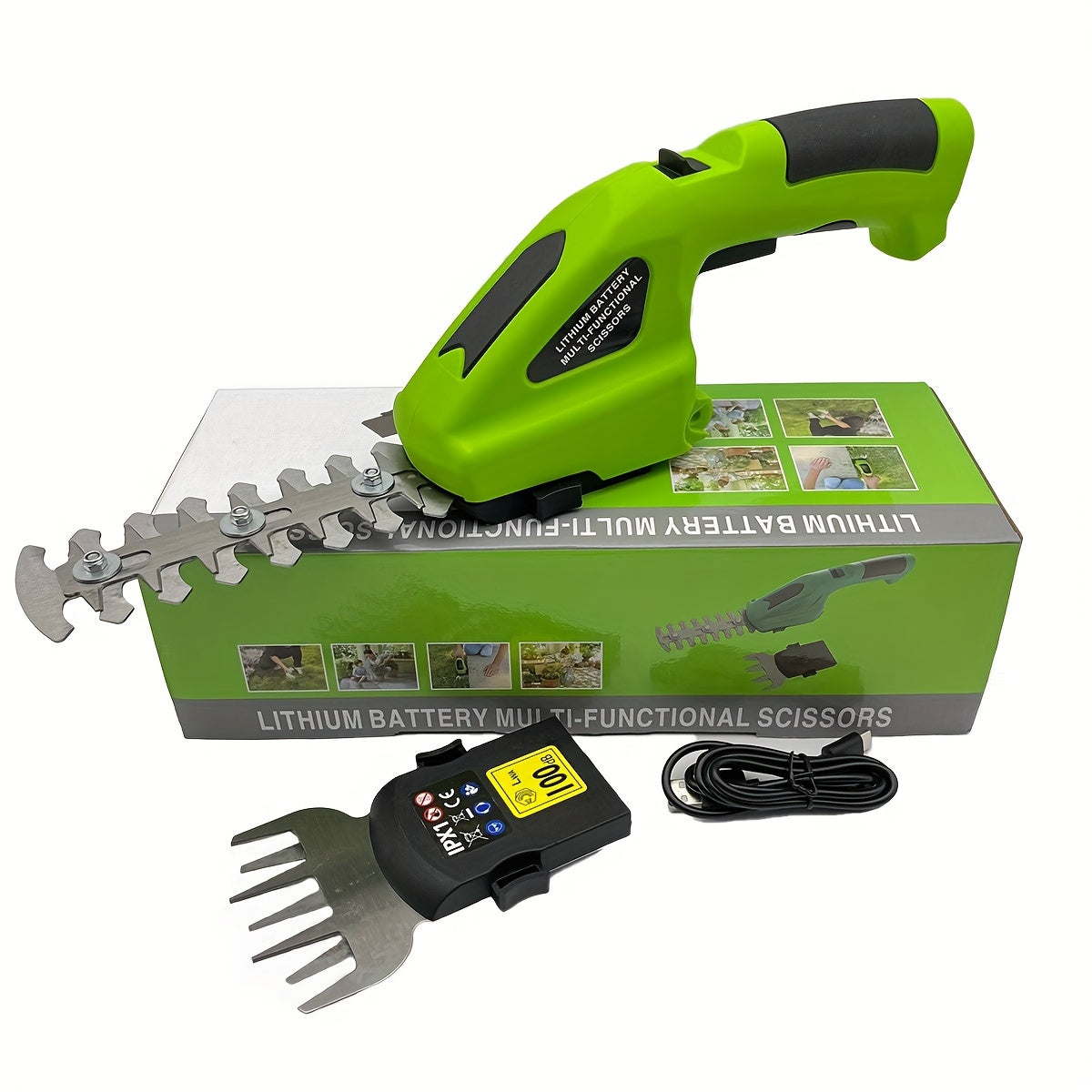 2-in-1 Rechargeable Handheld Hedge Trimmer Shears-2